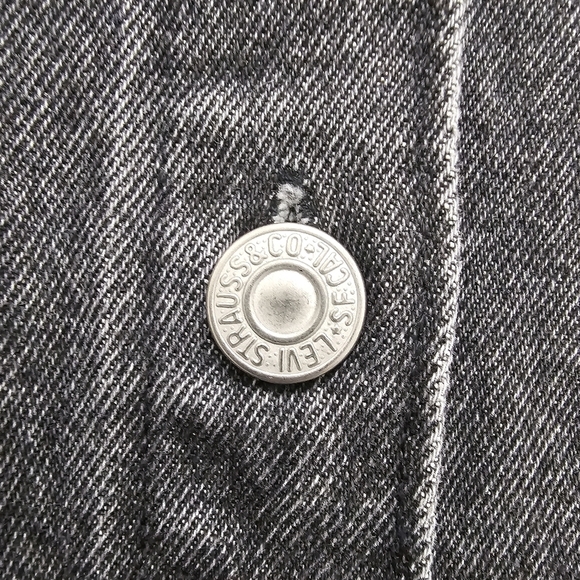 Levi's Tuli Denim Button Down Mini Dress Black Stonewash Size S - Picture 10 of 17